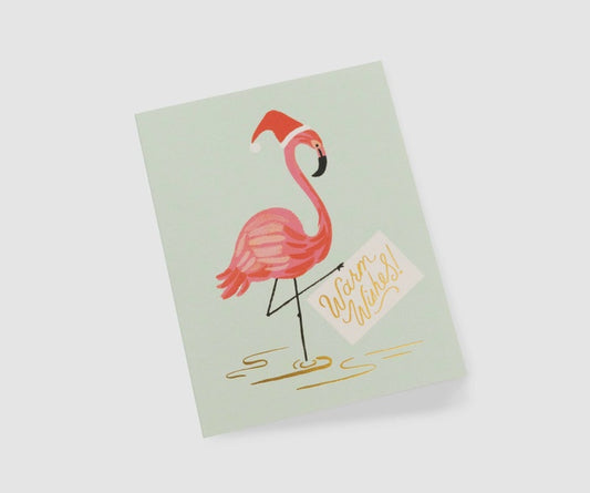 Holiday Flamingo Christmas Card