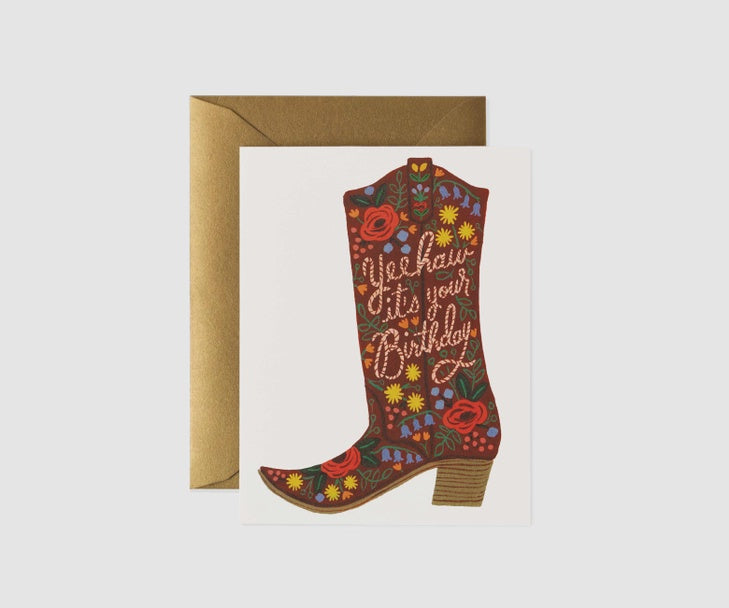 Birthday Boot Greeting Card